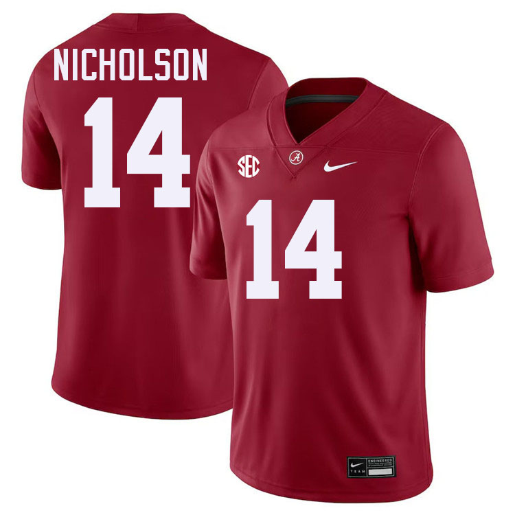 Graham Nicholson Alabama Jersey,University Of Alabama Crimson Tide Football Jersey,Uniforms-Crimson